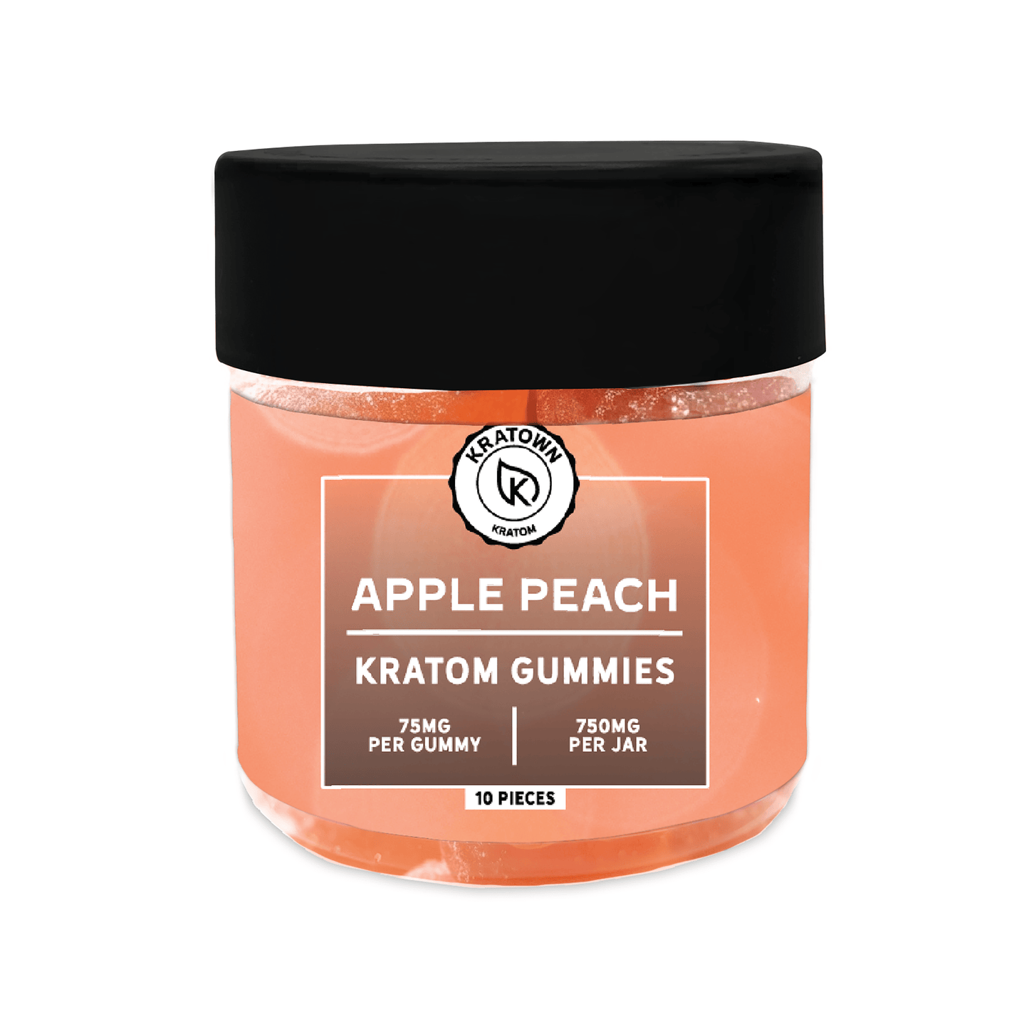 75mg Kratom Gummies, Apple-Peach