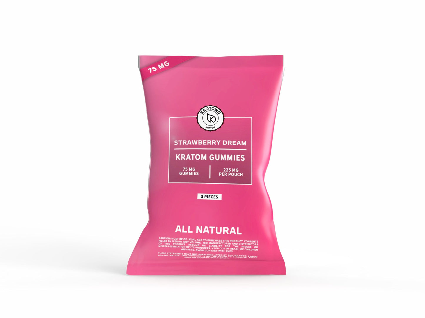 75mg Strawberry Dream 3pc Pouch