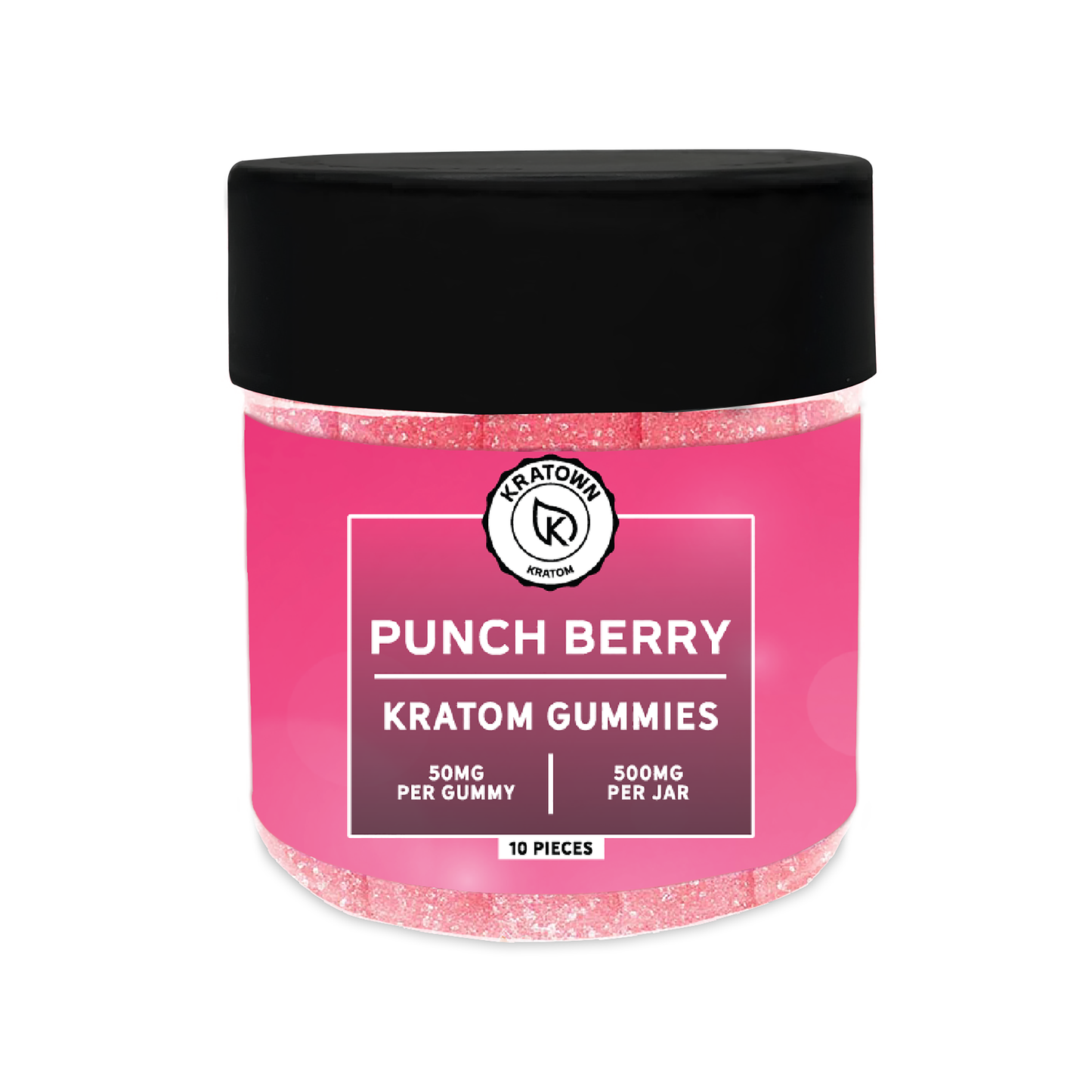 25mg Kratom Gummies, Punch Berry 10pcs